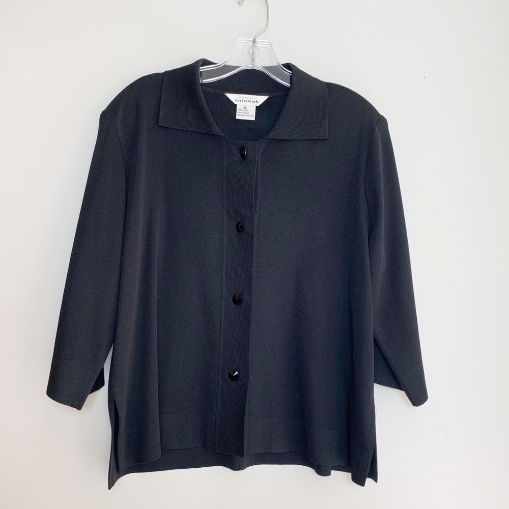 Exclusively Misook Acrylic Black Jacket Medium